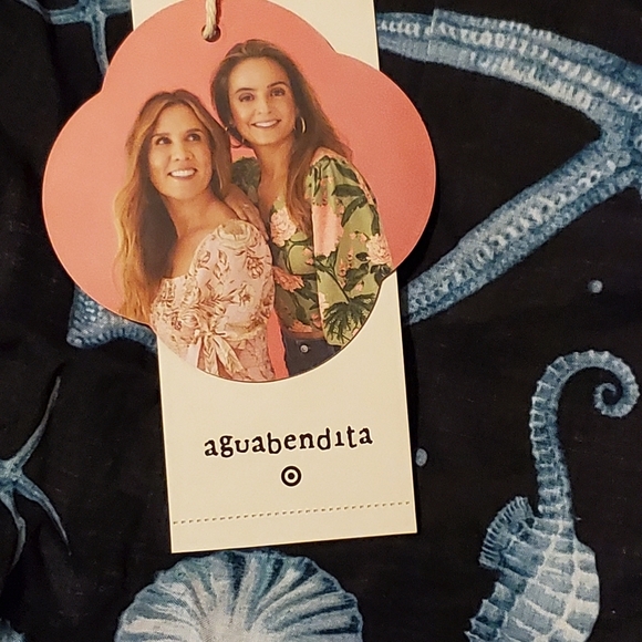 New Agua Bendita X Deep Sea Wrap Skirt Size 2X Nautical Starfish Sea Horse Print - Picture 3 of 5